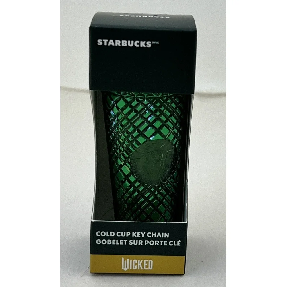 Wicked Starbucks 2024 Emerald‎ City Cold Cup Keychain - Green Limited Edition